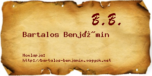 Bartalos Benjámin névjegykártya