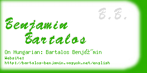 benjamin bartalos business card